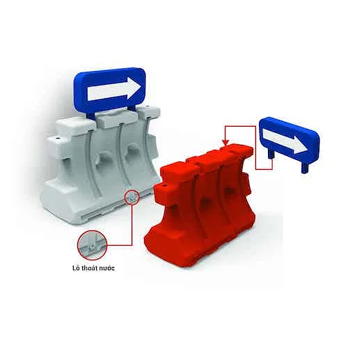 Dải phân cách nhựa hàng rào chắn Hàn Quốc - Ảnh 2