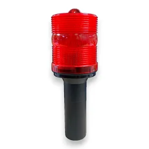 Đèn cảnh báo cắm cột 2 pin đại dùng trong công trường, cắm cọc tiêu
