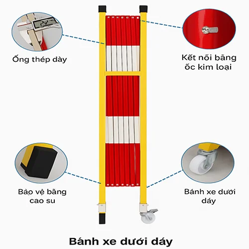 Hàng rào Nhựa thủy tinh Composite Màu Đen Vàng, có sức chịu đựng nhiệt, độ bền cơ học cao - Ảnh 3