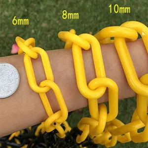 Dây xích nhựa phân luồng, cảnh báo, hàng rào an toàn nhiều màu sắc phi 6mm