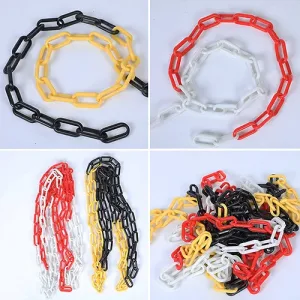 Dây xích nhựa phân luồng, cảnh báo, hàng rào an toàn nhiều màu sắc phi 8mm