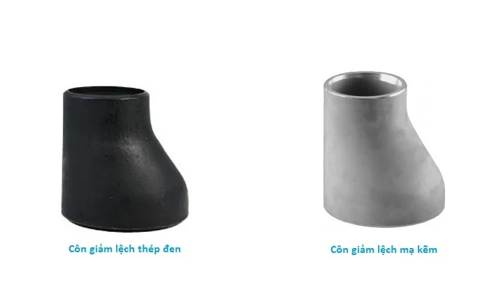 Côn thu lệch tâm thép đen, mạ kẽm SCH20-SCH40-SCH80